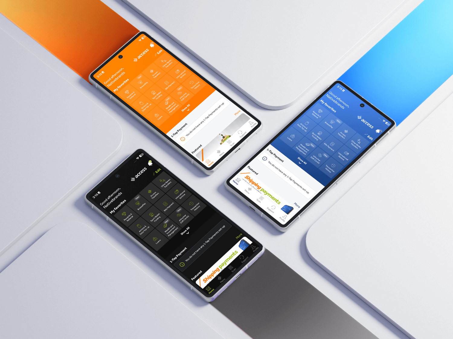 access app mockups